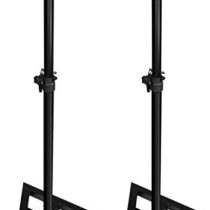 JAMSTANDS by Ultimate Suport JS-MS70 Height Adjustable Monitor Stand for Studio Monitors/Locking Pin/Leveling Floor Spikes/Rubber Feet/Low-Profile Base