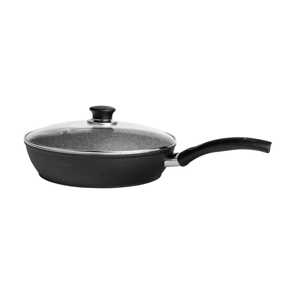 Ballarini Bologna Granitium 9N3K-D.28 Sauté Pan 28 cm with Glass Lid ...