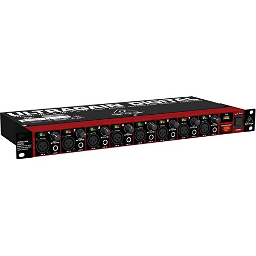 Behringer ADA8200 ADAT Audio Interface with MIDAS Preamps, 8 In/8 Out, and 24-Bit Conversion, Black