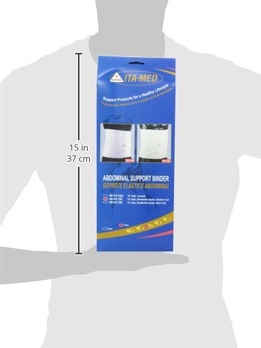 ITA-MED 12-Inch I AB-412W W Large Breathable Elastic Abdominal Support Binder for Women, White - Image 4