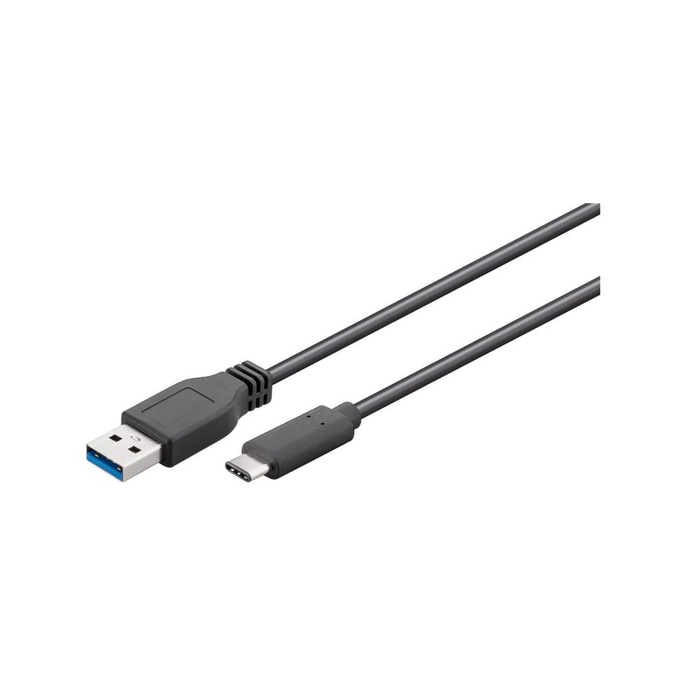 Manhattan USB-C to USB-A Cable, 1m, Male to Male, Black, 480 Mbps (USB 2.0), Hi-Speed USB, Lifetime Warranty, Polybag