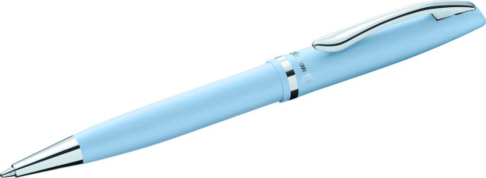 Pelikan Premium Jazz Ballpoint Pen with Blue Ink, Refillable All-Metal Twist Mechanism with Signature Beak Clip