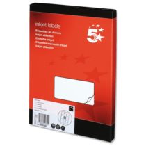 5 Star Addressing Labels multifuntion 21 per Sheet 63.5x38.1mm White [2100 Labels]