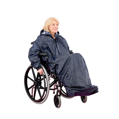DAYS Wheelchair Mac with Sleeves, Waterproof Complete Protection, Elasticated for Snug Fit Prevents Fabric From Getting Wet - Image 2