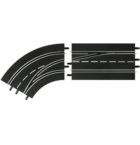 Carrera 30363 20030363 Digital 124/132 Lane Change Left Curve, Out to in Track Add On Accessory, Mehrfarbig