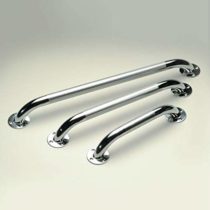 Homecraft Chrome-Plated Steel Grab Bar, Safety Rail and Mobility Aid for Bathroom for Elderly, Disabled and Handicapped Users, Indoor and Outdoor Attachment, 12 "