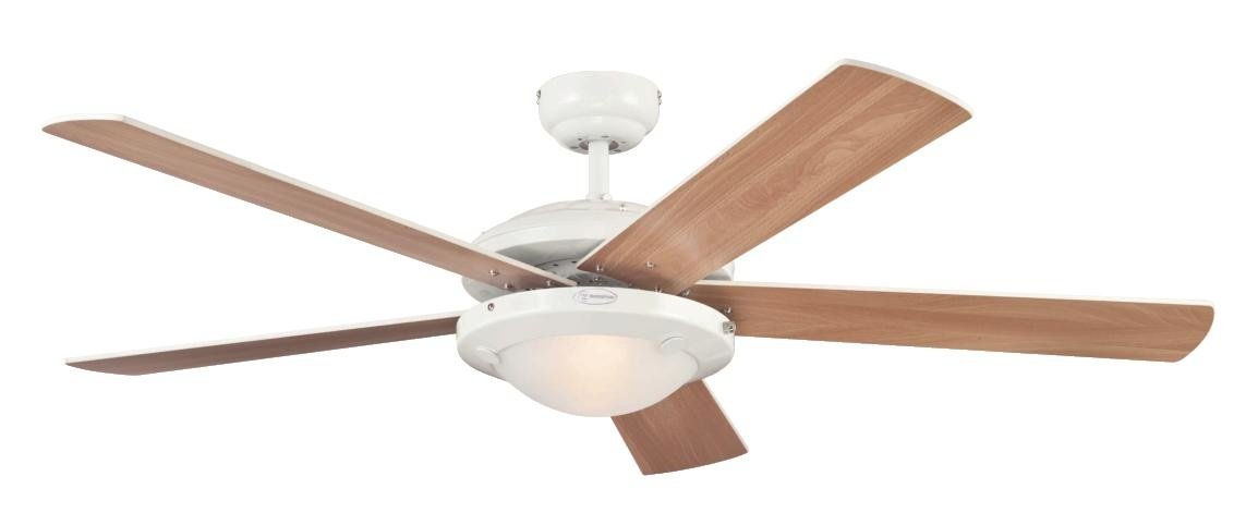 Westinghouse Ceiling Fans 78017 Comet One-Light 132 cm Five-Blade Indoor Ceiling Fan, White Finish with Frosted Glass - Image 2