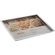 Decora Professional Oblong Anodized Cake Pan, Stainless Steel, Silver, 33 x 43 x 3 cm