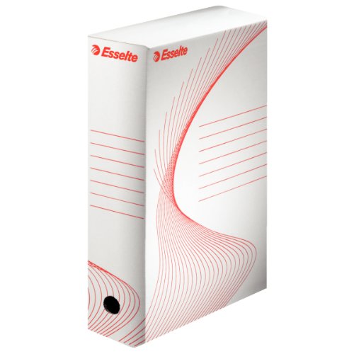 Esselte 100 mm A4 Standard Archiving Box - White (Pack of 10), No