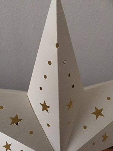 Best Season SA00049 LED Stand Star Metal / Paper / Plastic White 14 x 34 x 55 cm, 14.0 x 34.0 x 55.0 cm - Image 4