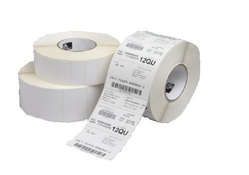 Zebra 105 Labels, 19 mm, Box of 16, 800 Labels Perfo Box of 4, White, einheitsgröße
