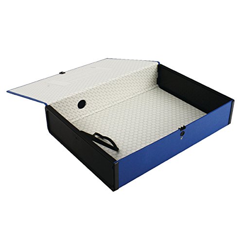Q-Connect 75mm Box File Foolscap Blue (5 Pack)