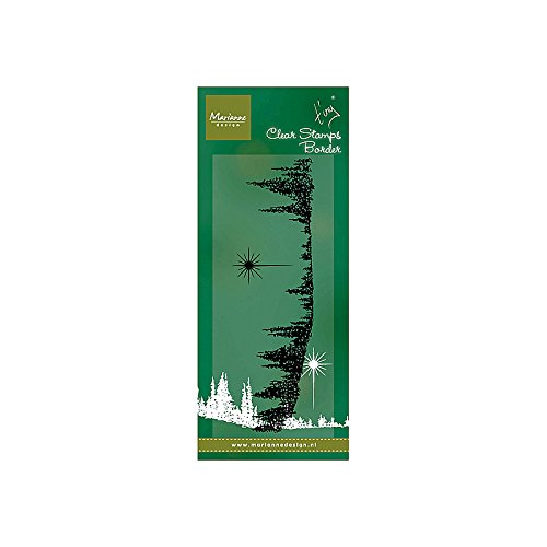 Marianne Design Tiny's Pine Trees Clear Stamp, Transparent, 18.6 x 7.9 x 0.4 cm