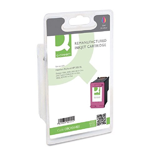 Q-Connect HP 301XL Remanufactured Colour Inkjet Cartridge High Yield CH564EE, Assorted