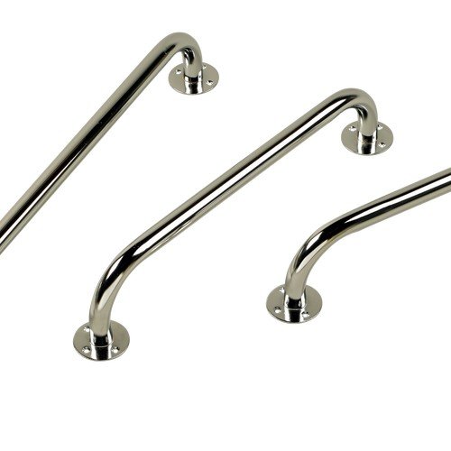 HOMECRAFT Chrome Plated Steel Grab Rail, 30.5 cm (12"), Chrome Plated Steel, Bathroom Hand Rail, Safety Aid, Handicapped - Image 2