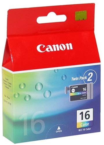Canon BCI-16 Colour ink cartridge Twin pack 9818A008, Black, Twin-Pack