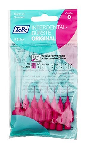 TePe Interdental Brushes Original Pink 0.4 mm, Pack of 3 (Each Pack Contains 8 Pieces), 1 count (Pack of 24)