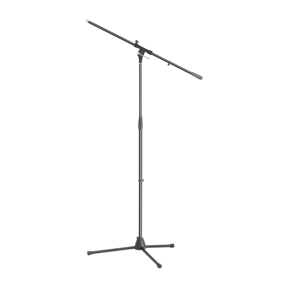 Adam Hall Stands S 5 B - Microphone Stand with Boom Arm, Black