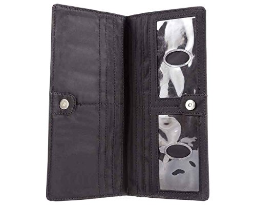 Big Skinny Women's Leather Executive Bi-Fold Checkbook Slim Wallet Space for up to 40 Cards Lightweight Black - Image 4