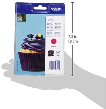 Brother LC-123MBP LC-123 Ink Cartridge Standard Capacity 600-Page in Blister Packaging Magenta - Image 2