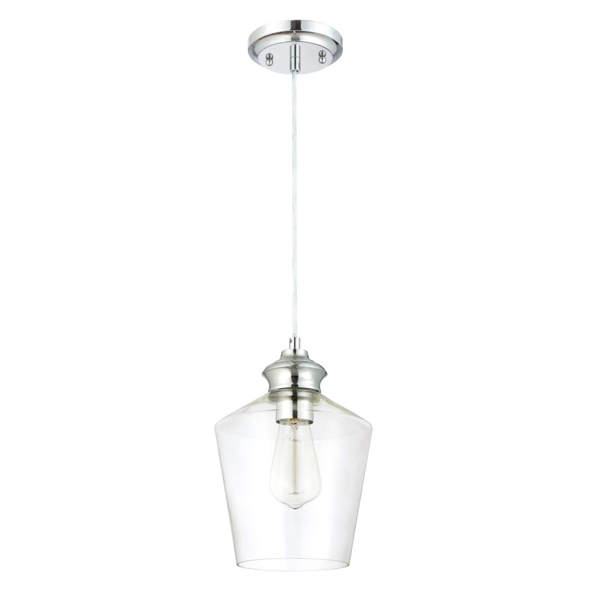 62055 One-Light Indoor Pendant, Chrome Finish with Clear Glass - Image 2