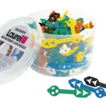 Laurel Duo Bag Fastener 2-Position Reusable Plastic Assorted Ref 25958 [Pack of 125]