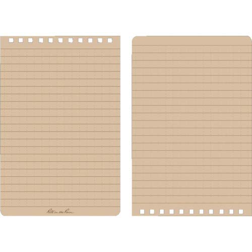 Rite in the Rain Waterproof Paper Pocket Notebook Top Spiral Bound Tan 4 x 6 Inch Cover Polydura 19 Gauge 100 Pages 50 Sheets Wire-o Binding Imperial & Metric Rulers Covnersaion table & Map Scale - Image 4