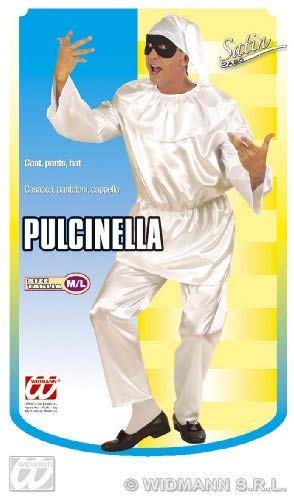 Ladies Pulcinella White Costume Large UK 14-16 for Clown Fancy Dress, Multicoloured - Image 3