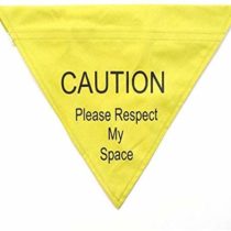 Ancol Respect My Space Warning Bandana for Dog, Small/Medium, Yellow