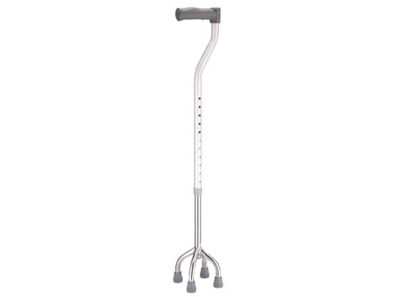Drive Aluminium Height Adjustable Quad Cane Walking Aid - Small Base, 14 cm X 14 cm