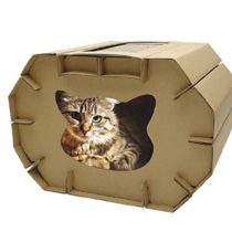CROCI Cardboard Cat Scraper House, 50 x 38 x 35 cm