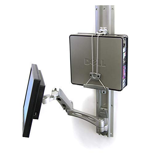 Ergotron CPU Holder Universal - System unit holder - for P/N: 45-353-026, 45-354-026, Gray, 7.25in l x 5.25in w x 3.75in h - Image 2