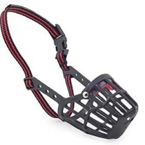 Ancol Muzzle Black/Red Size 6 25x9.5cm