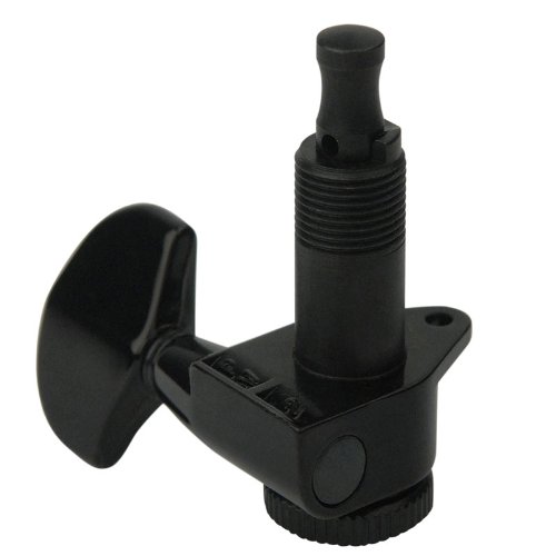 D'Addario Auto-Trim Tuning Machines - Locking Tuners for Guitars - 3+3 Setup, Black, 2 x 4 x 6 inches