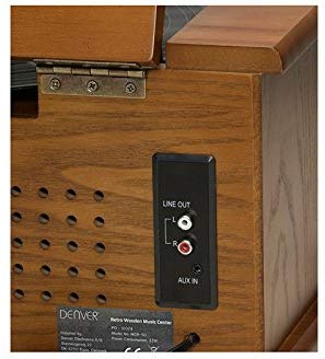 Denver Electronics MCR-50 Turntable Brown - Turntables (Brown, 33 1/3.45.78 rpm, AM, FM, USB, LCD, 5W) - Image 4