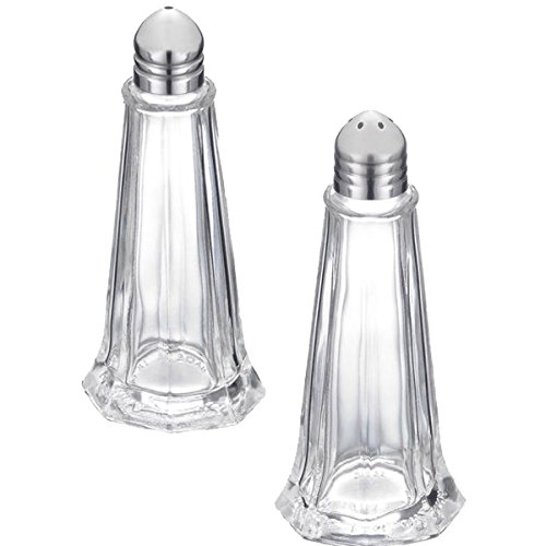 Westmark Salt And Pepper Shaker Set, 2 Pieces, Volume: 40 ml Each, Glass/Stainless Steel, New York, Silver/Transparent, 65262270