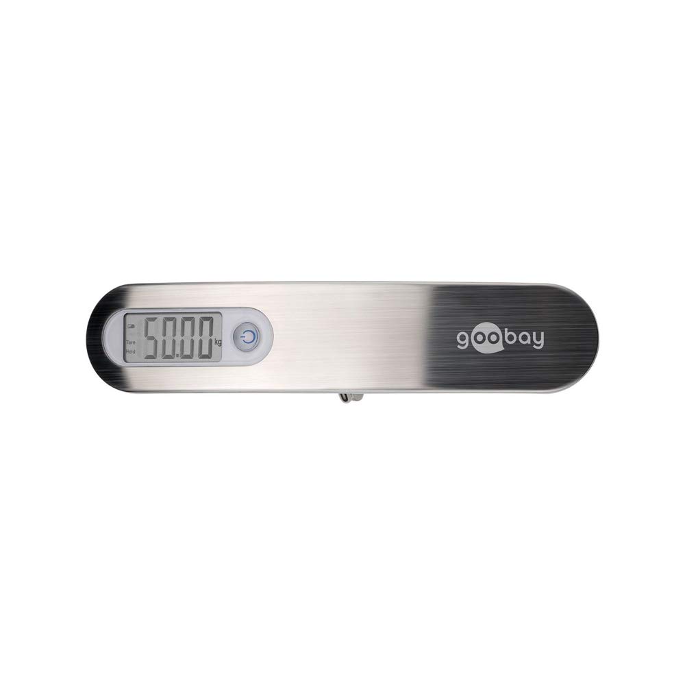 goobay Pèse bagage électronique de voyage 50kg max (Argent), silver, 17.7 x 22 x 4.2 cm - Image 2