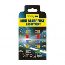 Simply BF820 Mini Blade Fuse Assortment, Set of 10, High Quality Alloy Blade Fuse, Ideal for Vehicle Use, 10 Pieces and 7 Types 5A 7.5A 10A 15A 20A 25A 30A Multi-Function Car fuse