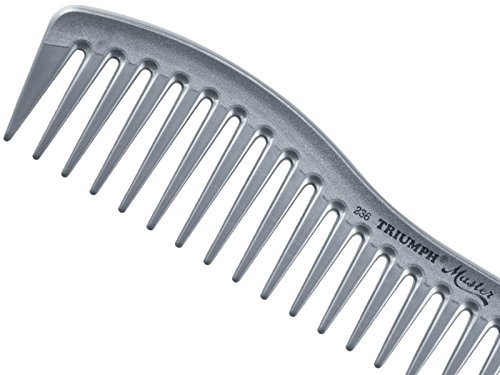 Hercules Sägemann Triumph Master 95/236 Hair Comb Wavy Pack of 1, Silver, 7.0 inches - Image 4