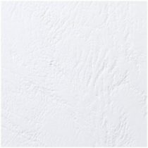 GBC LeatherGrain Leather Grain Cover Plates, Size A4 (250g / m2, White, Pack of 100)