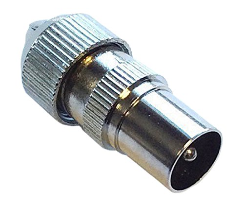 Merriway BH04746 (2 Pcs) Male Metal Coaxial TV Aerial Plug - Pack of 2 Pieces, Silver