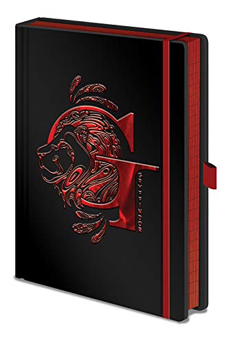 Harry Potter (Gryffindor Foil A5 Premium Notebook, Nero / Oro / Rosso