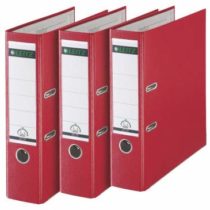 Leitz Lever Arch File, Red, Plastic, A4, 80 mm spine, Pack 3, 310335125