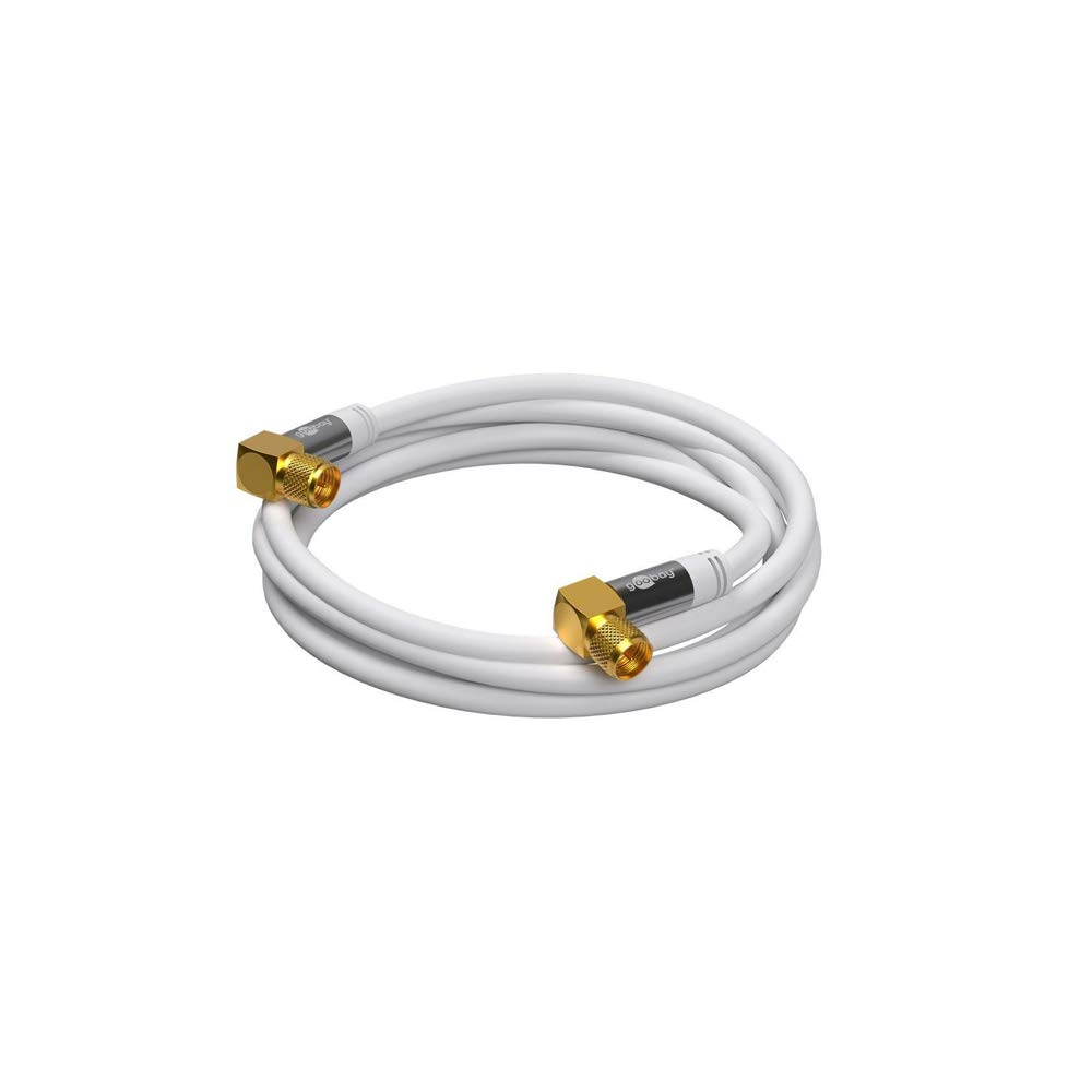Goobay 70483 SAT Antenna Cable, 135 dB, 4x Shielded, White, 2m Length, (2M) EU - Image 3