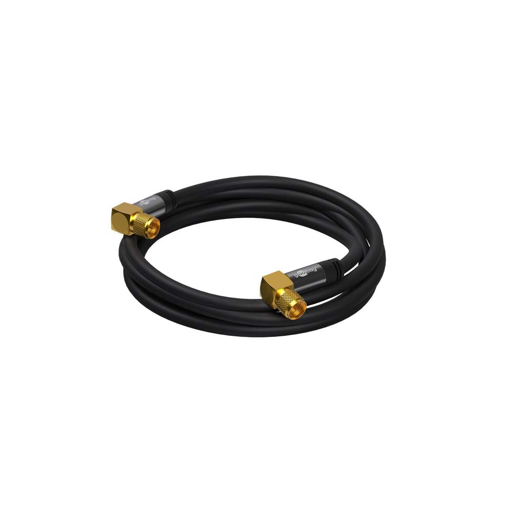 Goobay 70573 SAT Antenna Cable, 135 dB, 4x Shielded, Black, 2m Length, (2M) EU - Image 3
