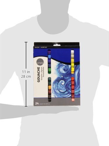Daler-Rowney Simply 12ml Gouache Paint Set, 24 Assorted Colours, Opaque Watercolour, Ideal for Entry-Level Artists & Hobbyists - Image 3