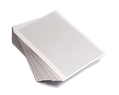 RHINO A4 Loose Leaf Graph Paper, 500 Sheets / 1000 Page, 20mm Graph Ruling, Hole Punched, School & Office Stationery Supplies