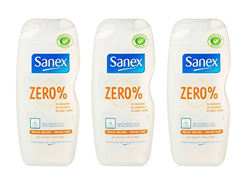 Sanex Shower Gel Zero% Biodegradable Dry Skin - 250 ml - Pack of 1, 250 ml (Pack of 1)
