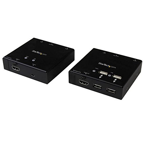 StarTech.com ST121USBHD HDMI Over CAT6 Extender with 4-Port USB Hub, Remote HDMI Over CAT5 or CAT6, 165 ft (50 m), 1080p