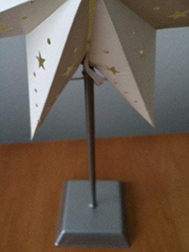Best Season SA00049 LED Stand Star Metal / Paper / Plastic White 14 x 34 x 55 cm, 14.0 x 34.0 x 55.0 cm - Image 3
